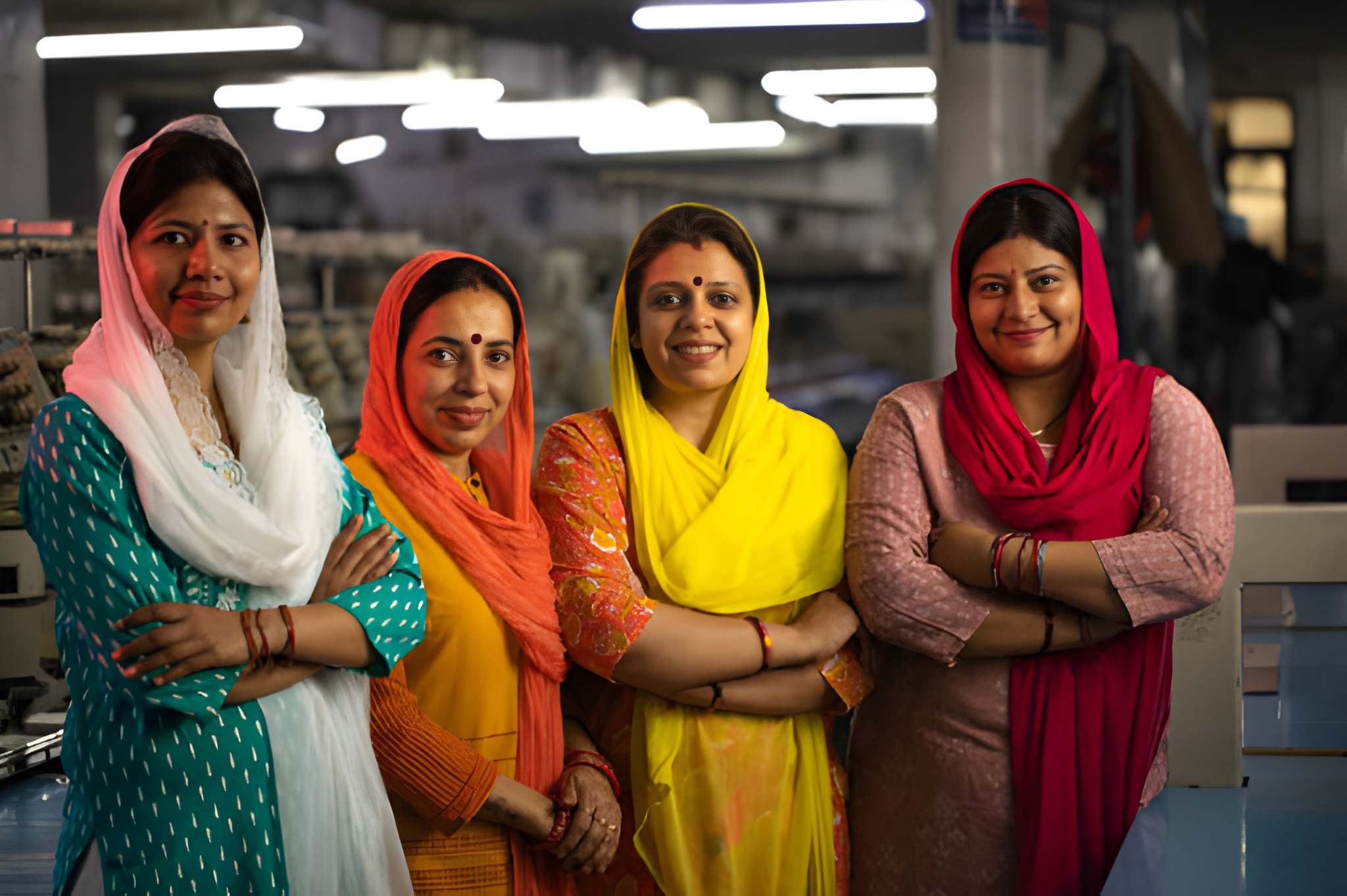 Empowered women smiling